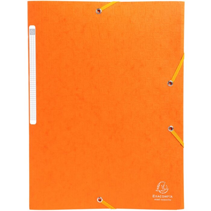 Carpeta con banda elástica y 3 solapas de cartulina monobloque Scotten Manila 425 g Nature Future, para DIN A4 Naranja