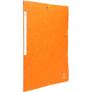 Carpeta con banda elástica y 3 solapas de cartulina monobloque Scotten Manila 425 g Nature Future, para DIN A4 Naranja