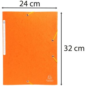Carpeta con banda elástica y 3 solapas de cartulina monobloque Scotten Manila 425 g Nature Future, para DIN A4 Naranja