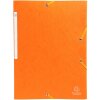 Carpeta con banda elástica y 3 solapas de cartulina monobloque Scotten Manila 425 g Nature Future, para DIN A4 Naranja