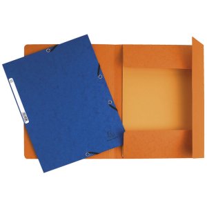 Carpeta con banda elástica y 3 solapas DIN A4 colores surtidos