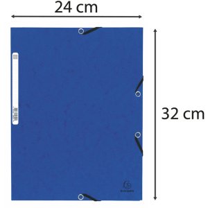 Carpeta con banda elástica y 3 solapas DIN A4 colores surtidos
