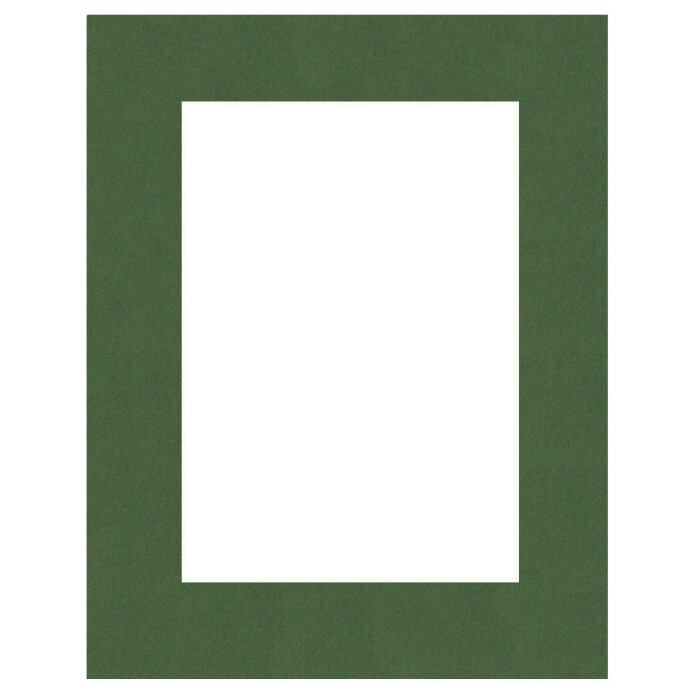 HNFD Passepartout confeccionado 40 x 50 cm en 30 x 40 cm verde