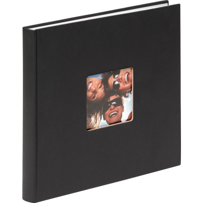 Walther Álbum de fotos Fun 26x25 cm negro 40 páginas blancas