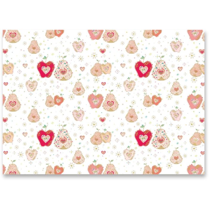 Papel de regalo APPLE & PEAR IN LOVE