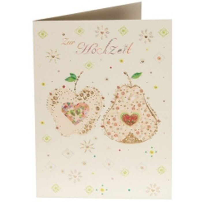 Tarjeta de felicitación MANZANA Y PERA
