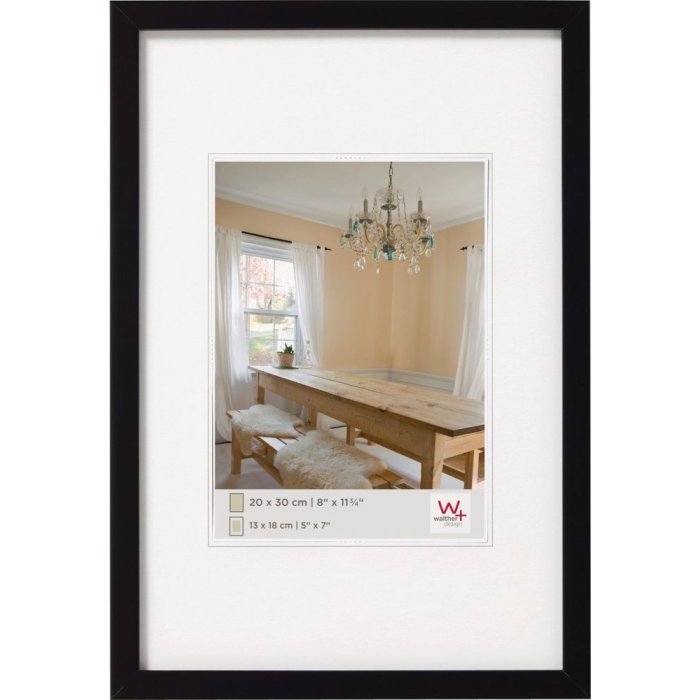 Marco de madera Walther Pimientos 50x70 cm negro