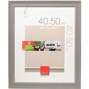 Marco de madera Constance gris 40x50 cm