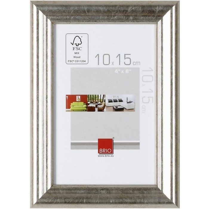 Ceanothe Marco de madera Circee 10x15 cm plata