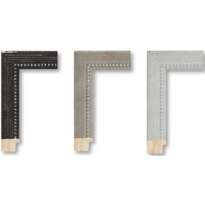Marco de madera perla 10x15 cm gris
