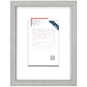 Marco de madera perla 10x15 cm gris