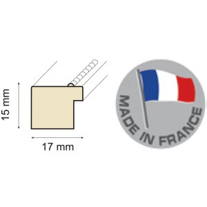 Marco de madera perla 24x30 cm negro