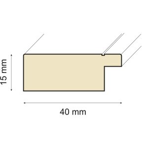 Marco de madera Orion 20x30 cm blanco