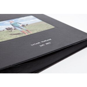 Álbum de fotos KOLARA negro con tu foto + texto 30x30 cm 100 páginas negras