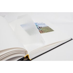 Álbum de fotos KOLARA negro con su foto + texto páginas blancas