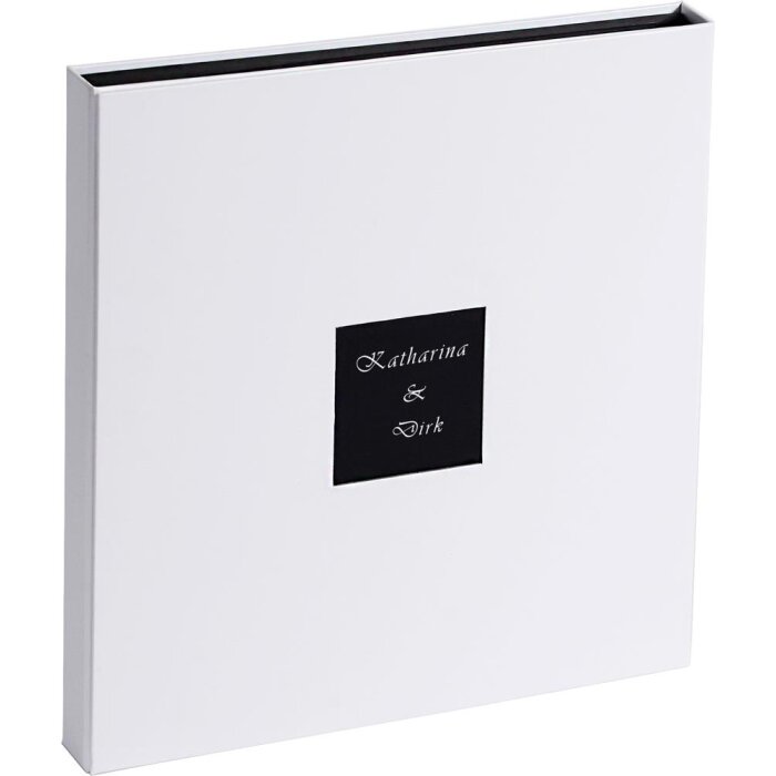 HNFD Álbum de boda Dhana Caja de regalo 33x33 cm 60 páginas negras