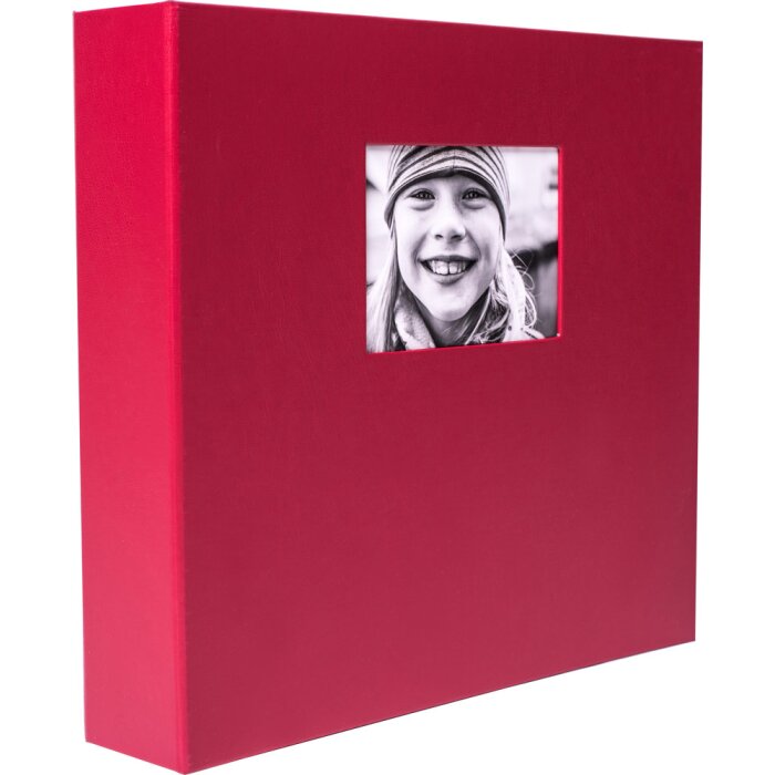 HNFD Maxi Álbum de Fotos Lona rojo 34,5x33 cm 100 páginas negras
