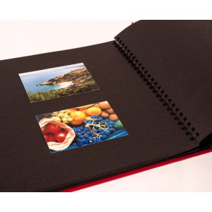 HNFD Maxi Álbum de Fotos Lona rojo 34,5x33 cm 100 páginas negras