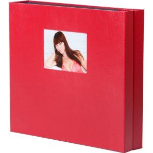 HNFD Maxi Álbum de Fotos Lona rojo 34,5x33 cm 100 páginas negras