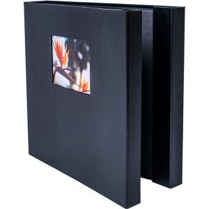 HNFD Maxi Álbum de Fotos Lona negro 34,5x33 cm 100 páginas negras