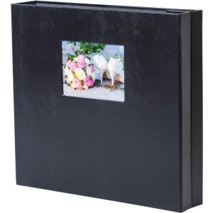 HNFD Maxi Álbum de Fotos Lona negro 34,5x33 cm 100 páginas negras