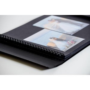 HNFD Maxi Álbum de Fotos Lona negro 34,5x33 cm 100 páginas negras