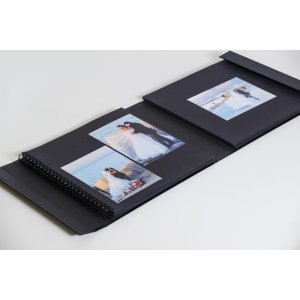 HNFD Maxi Álbum de Fotos Lona negro 34,5x33 cm 100 páginas negras