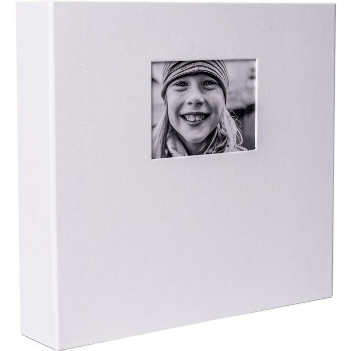 HNFD Maxi Álbum de Fotos Lona blanco 34,5x33 cm 100 páginas negras