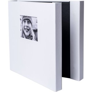 HNFD Maxi Álbum de Fotos Lona blanco 34,5x33 cm 100 páginas negras