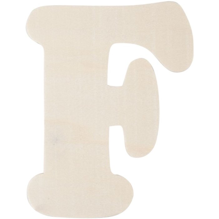 Letra F de madera 11 cm