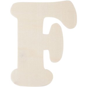 Letra F de madera 11 cm