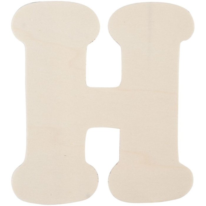 Letra de madera H 11 cm