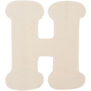 Letra de madera H 11 cm
