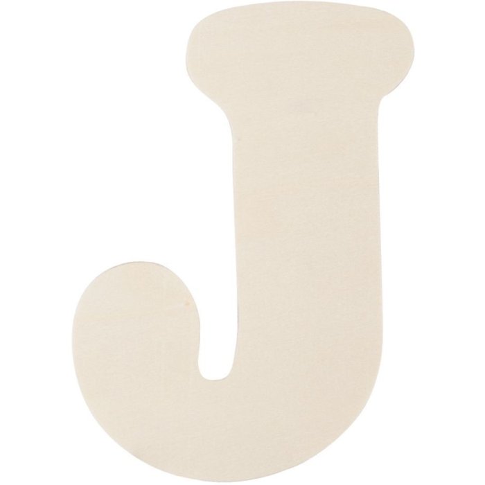 Letra de madera J 11 cm