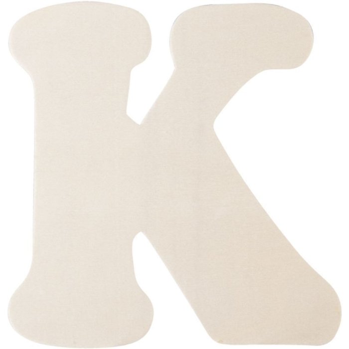 Letra de madera K 11 cm