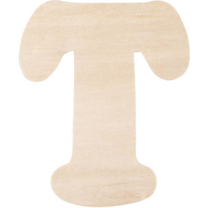 Letra de madera T 11 cm