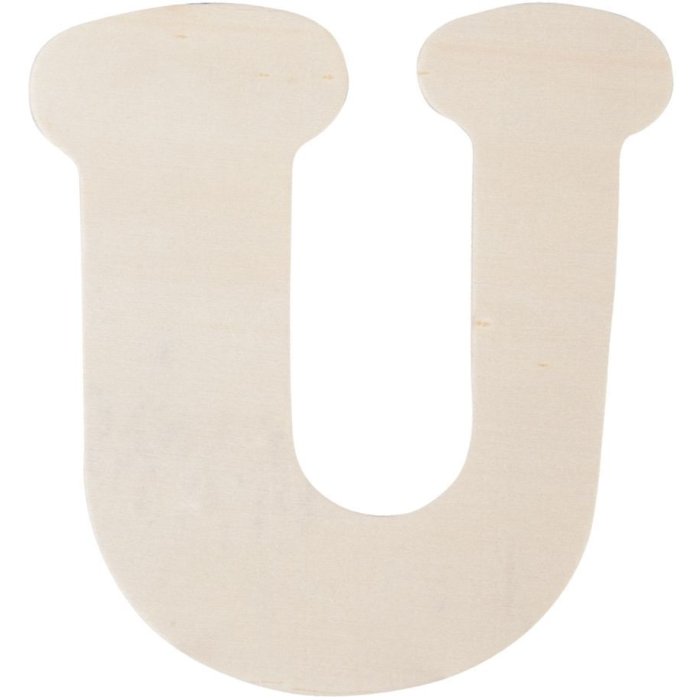 Clayre & Eef Letra de madera U 11 cm
