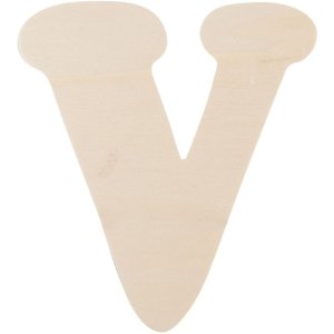 Letra de madera V 11 cm