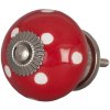 Clayre & Eef 62326 Pomo Ø 4 cm rojo punteado