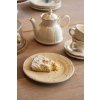 Clayre & Eef 6CE0261 Vajilla Plato Desayuno Ø 21 cm Cerámica Beige Redondo