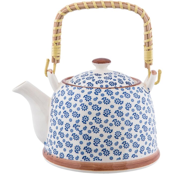6CETE0022 Tetera blanco-azul by Clayre Eef