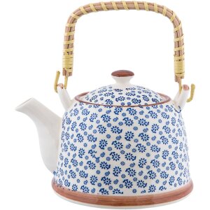 6CETE0022 Tetera blanco-azul by Clayre Eef