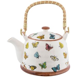 6CETE0025 Tetera Natural-Mariposas by Clayre Eef