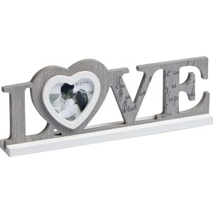 Marco decorativo LOVE para 1 foto 8x7,7 cm