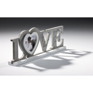 Marco decorativo LOVE para 1 foto 8x7,7 cm