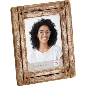 Marco de madera Walther Dupla 13x18 cm blanco-naturaleza
