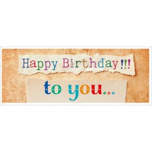 Artebene tarjeta de cumpleaños tipografía...