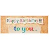 Artebene tarjeta de cumpleaños tipografía 21x8 cm