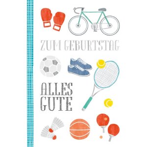 Artebene tarjeta cumpleaños deporte