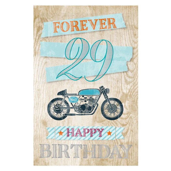 Artebene Tarjeta Cumpleaños Moto Forever 29